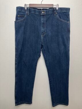 Wrangler Rugged Wear Flex Jeans Mens 42x30 Dark Wash Straight Stretch Denim